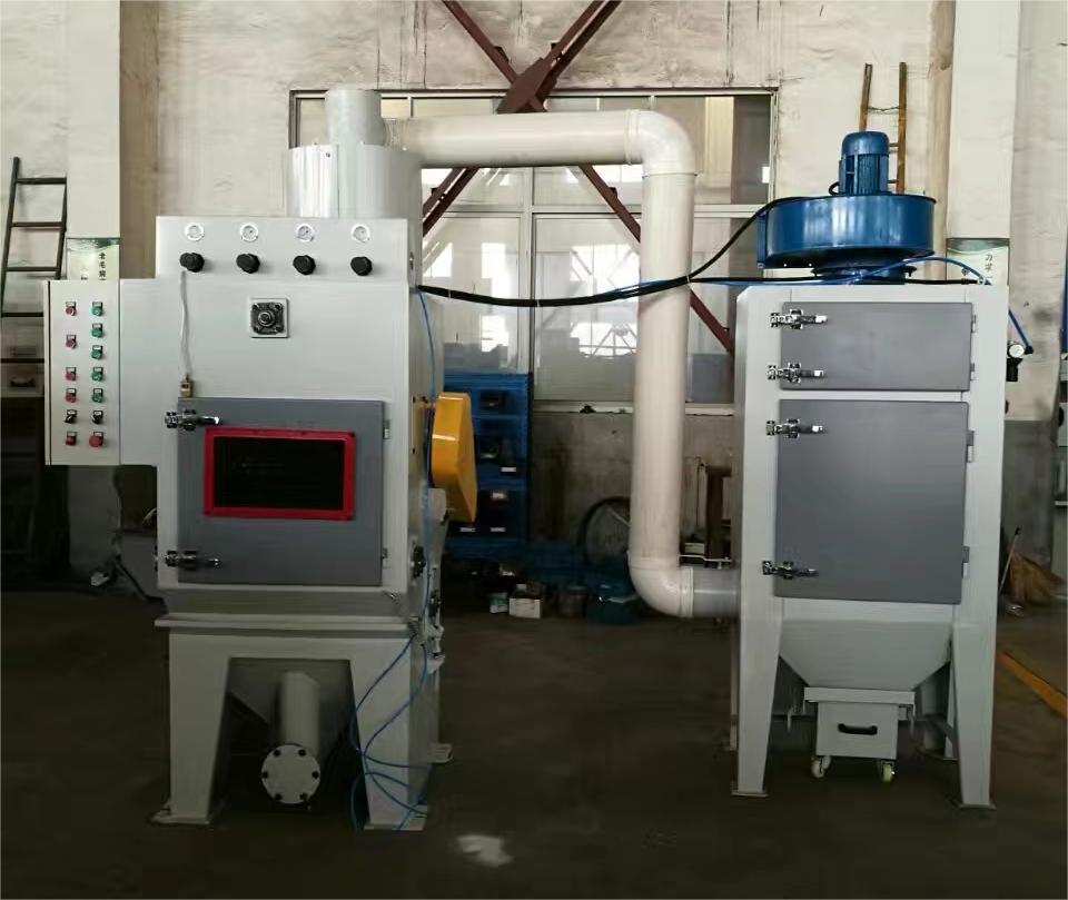 大兴中小型零件履带式自动喷砂机高效清洁省时省力