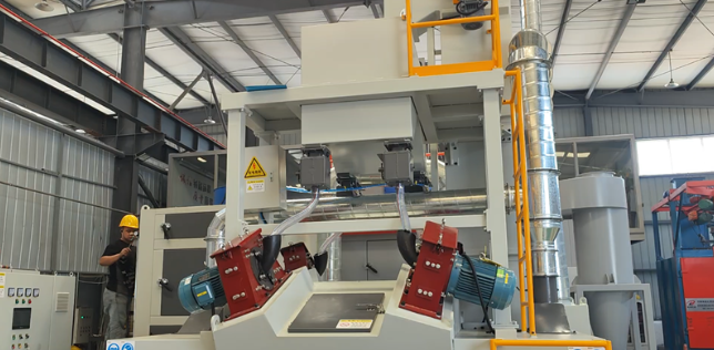 大兴板材除锈强化，通过式抛丸机应用案例