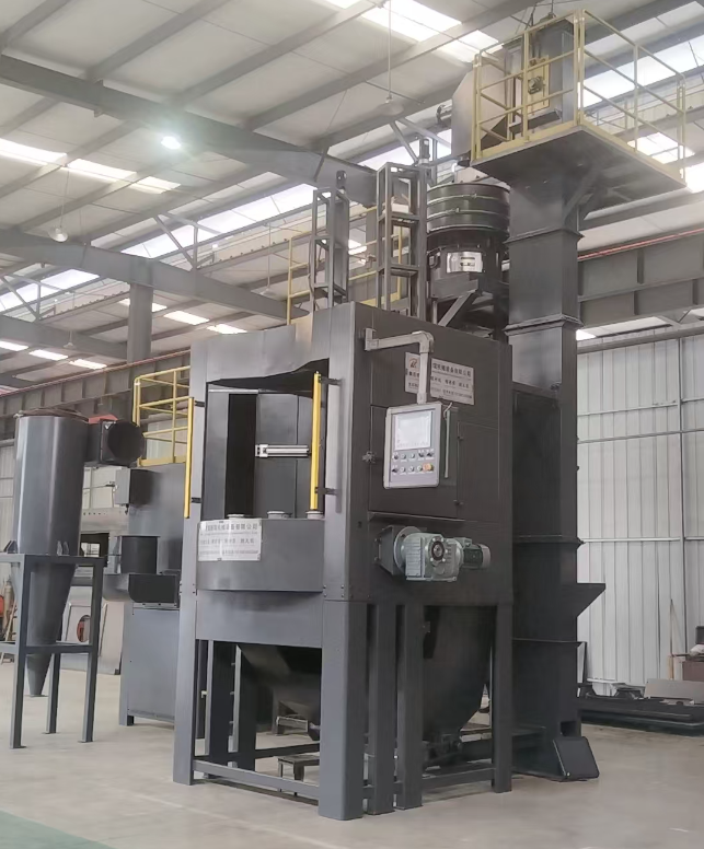 大兴转盘式喷砂机 提升圆形工件处理效率