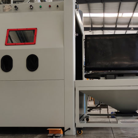 大兴无尘喷砂机半自动模具喷砂机